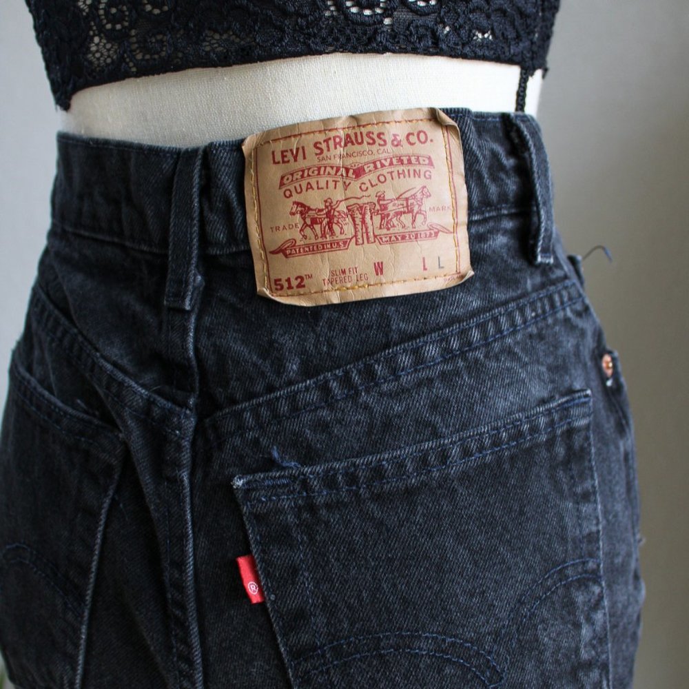 Vintage Levi Black Straight Leg Jeans